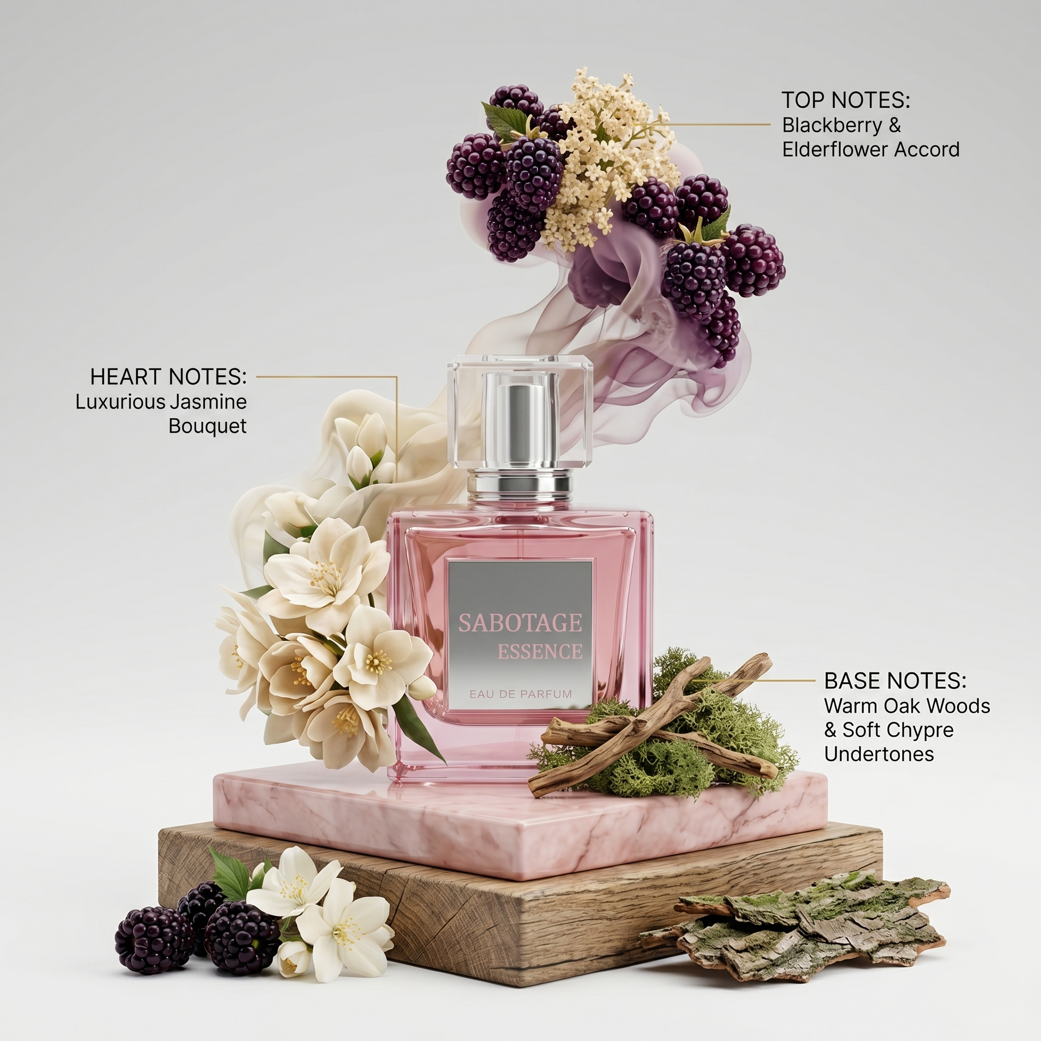Sabotage Essence Eau de Parfum – Jasmine & Fruity Floral Chypre Fragrance for Women