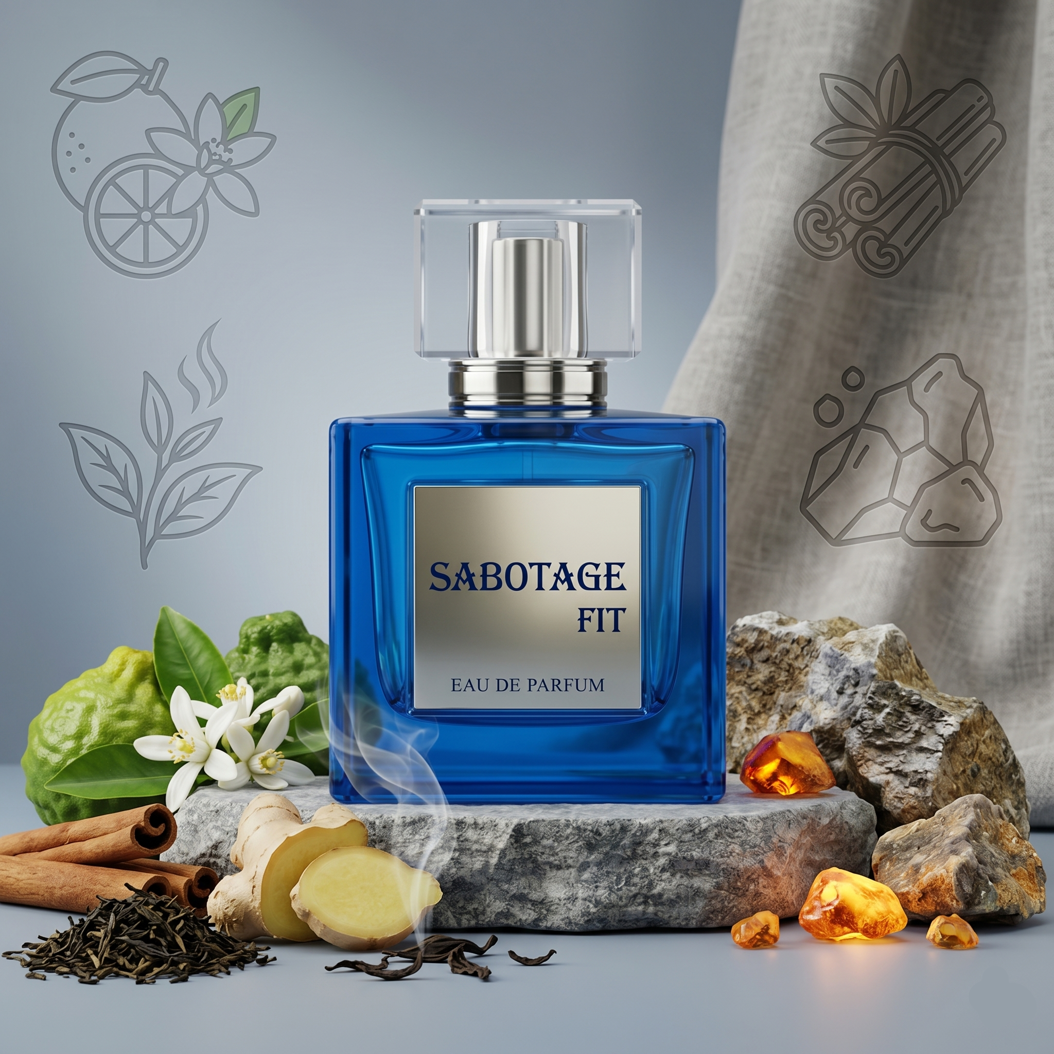 Sabotage Fit Men's Fresh Woody Eau de Parfum 100mL – Bold Masculine Fragrance by ForTati